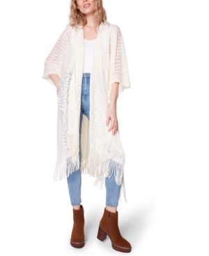Steve Madden Knit Fringed Ruana