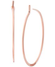 Michael kors rose 2024 gold hoop earrings