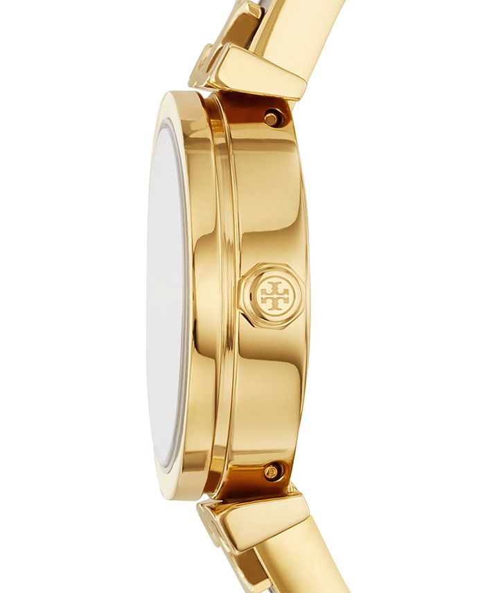 Tory Burch - Women's Slim Analog Gold-Tone & Navy Stainless Steel Bracelet Watch 22mm