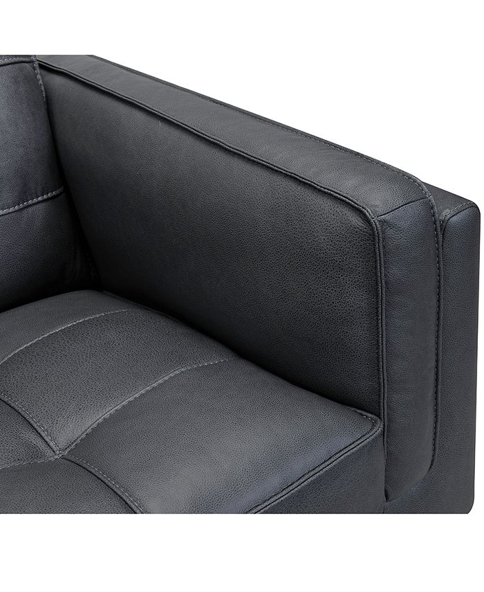 Furniture Kavier 90" Leather Sofa with Power Foot Rest, Created for