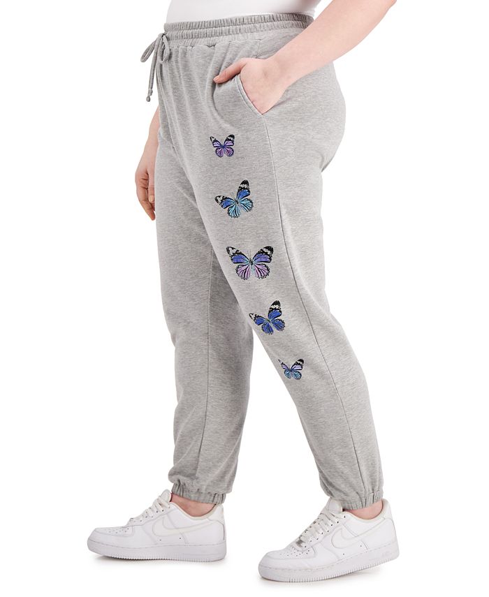 Rebellious One Trendy Plus Size Heathered Fleece Jogger Pants & Reviews - Trendy Plus Sizes