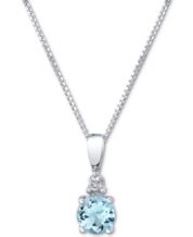 Aquamarine necklace macys sale