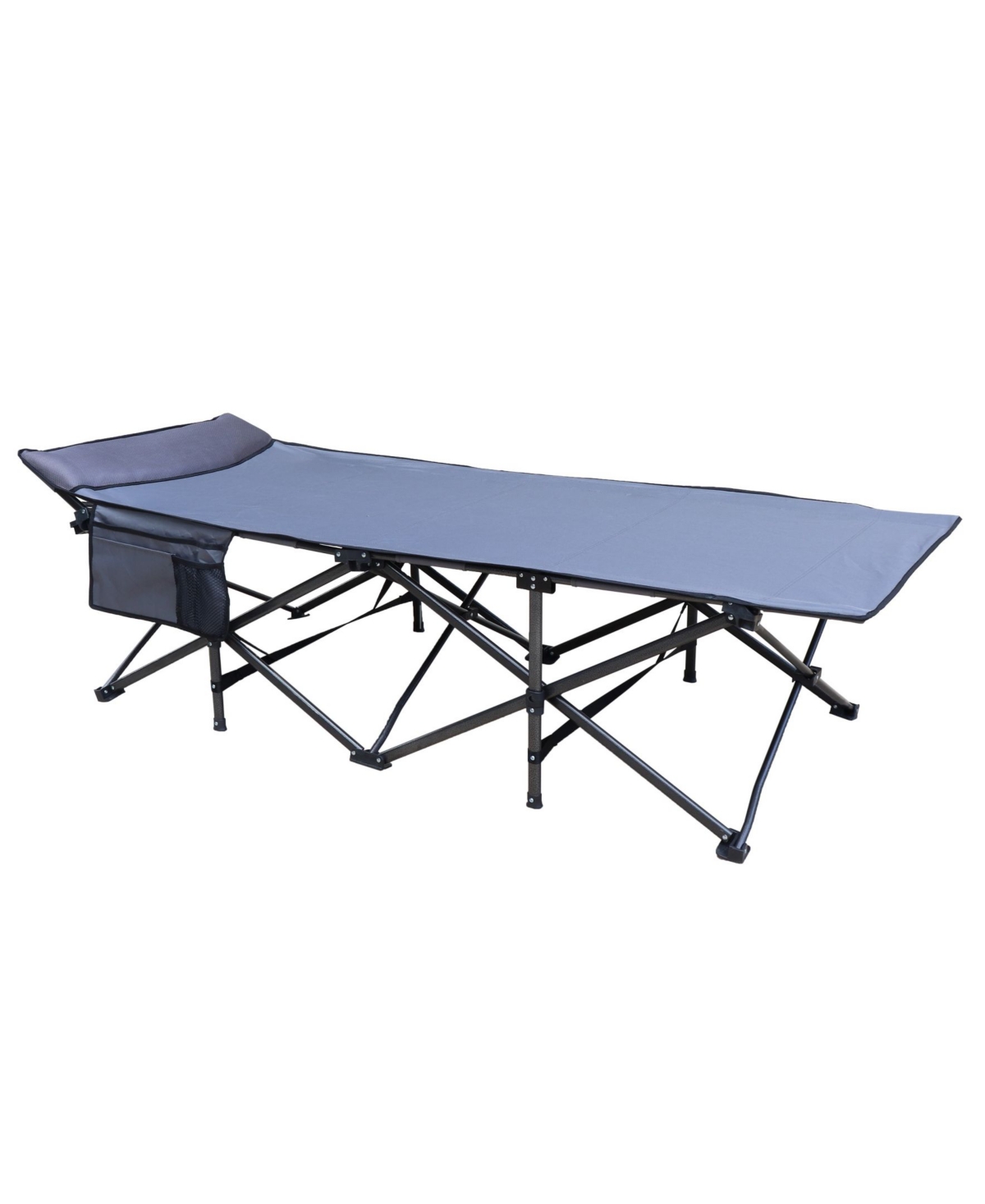 Osage River 600 Lbs. Deluxe Cot With Built In Pillow In Gray