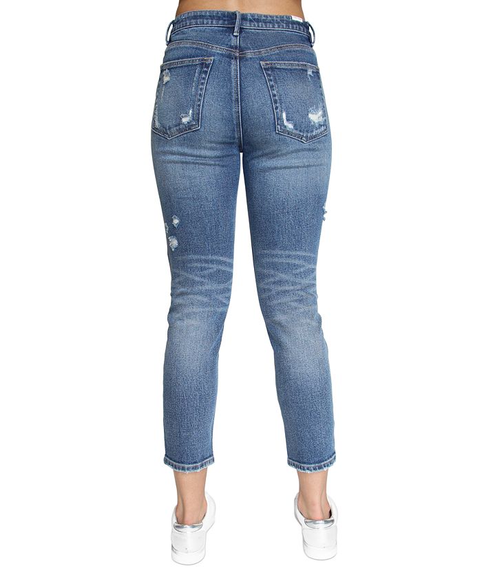 Almost Famous Juniors' Ripped High-Rise Mom Jeans & Reviews - Jeans ...