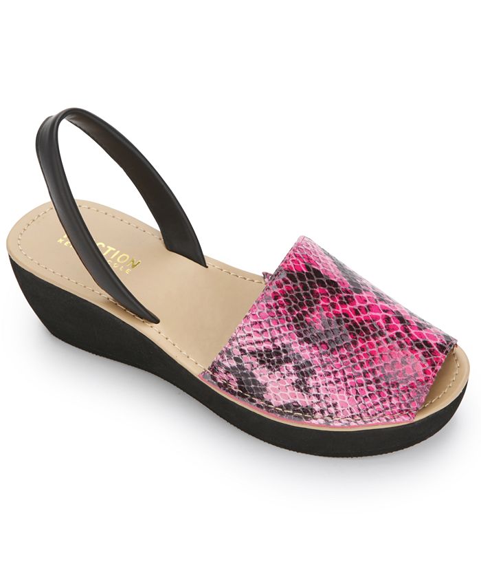 Women's fine glass platform wedge sandals 2025