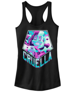 Juniors Disney Villains Cruella Pentaneon Racerback Tank Top