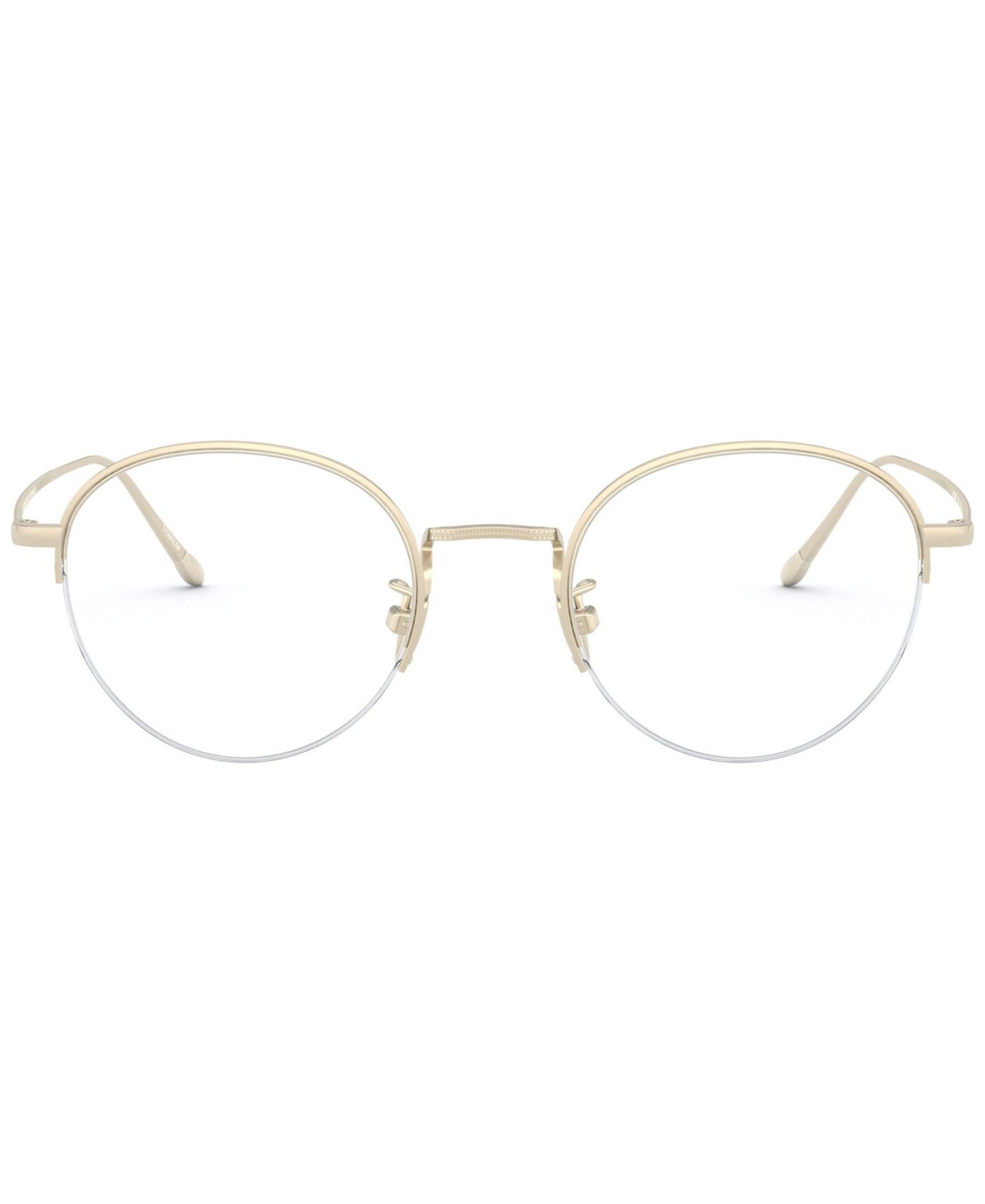 Мужские очки Giorgio Armani Man Round Titanium AR5098T Eyeglasses, цвет: Золотой — фото 2