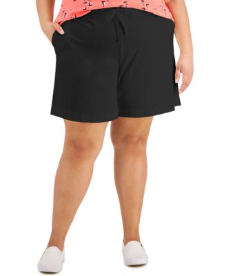 Black Cotton Womens Shorts - Macy's