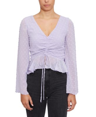 Lucy Paris - Drawstring-Front Crop Top