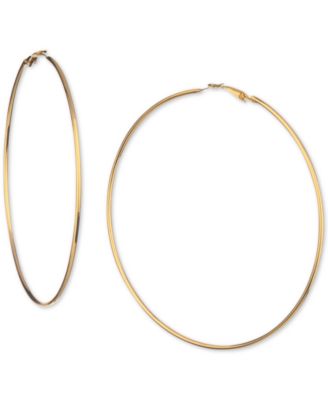 I.N.C. International Concepts - Extra-Large Thin Hoop Earrings, 3.15"