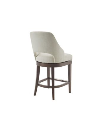 Madison Park Jillian 26"H Upholstered Open Back Rectangle 360 Degree Swivel Counter Stool