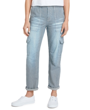 Dickies Juniors' Striped Cuffed Cargo Pants