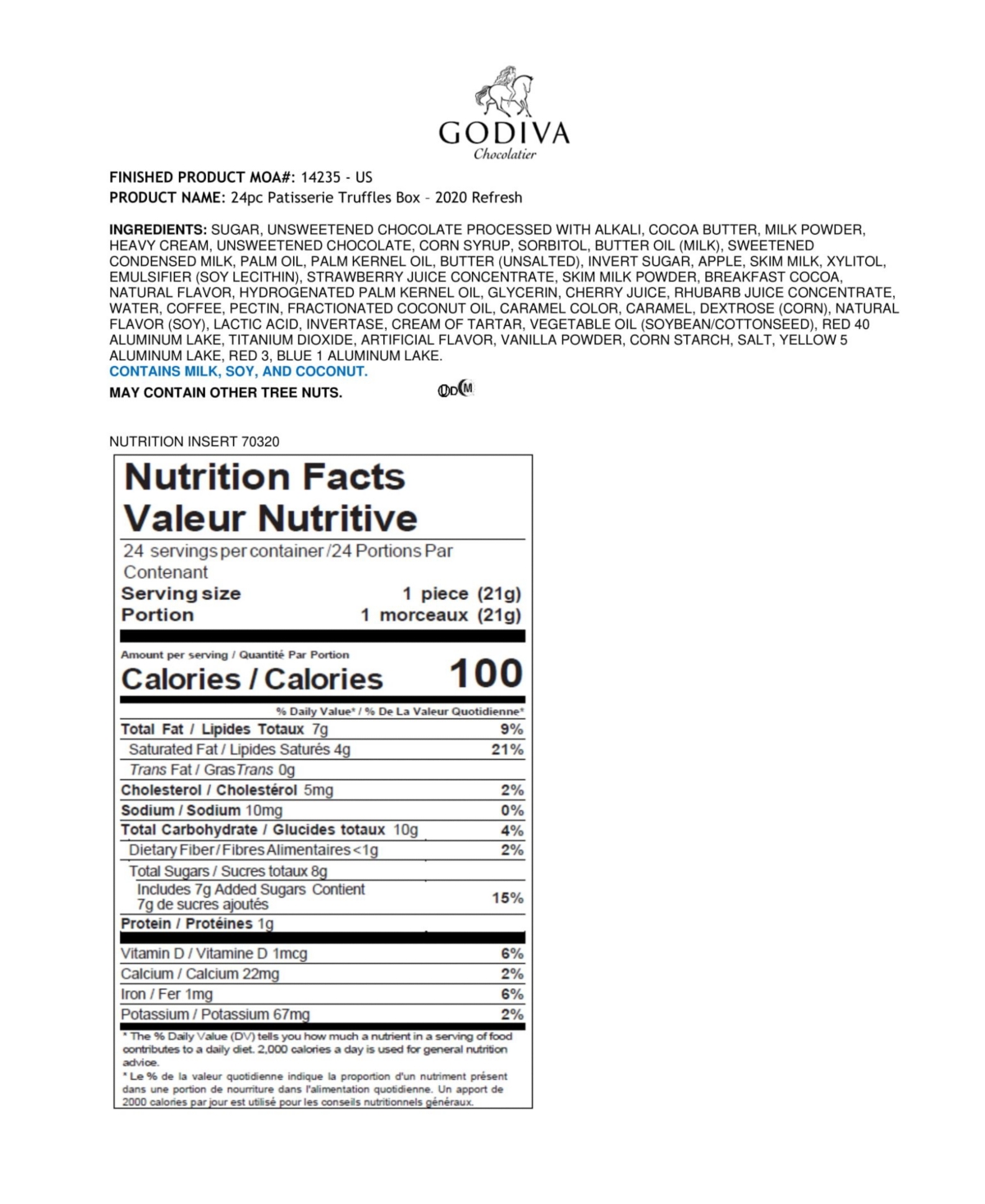 Godiva Patisserie Truffles, 24 Piece