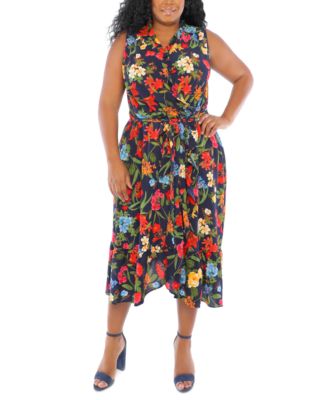 macys plus size wrap dress
