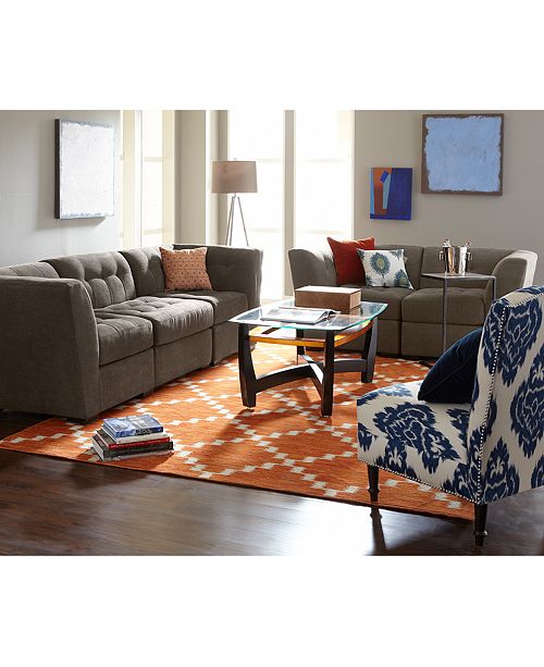 Furniture CLOSEOUT! Roxanne Fabric Modular Living Room Furniture Collection, Created for Macy's