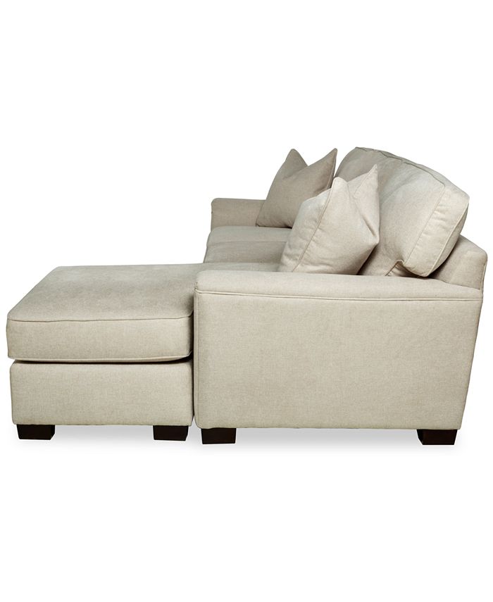 Furniture Jordani 91" Fabric Sleeper Sofa with Reversible Chaise
