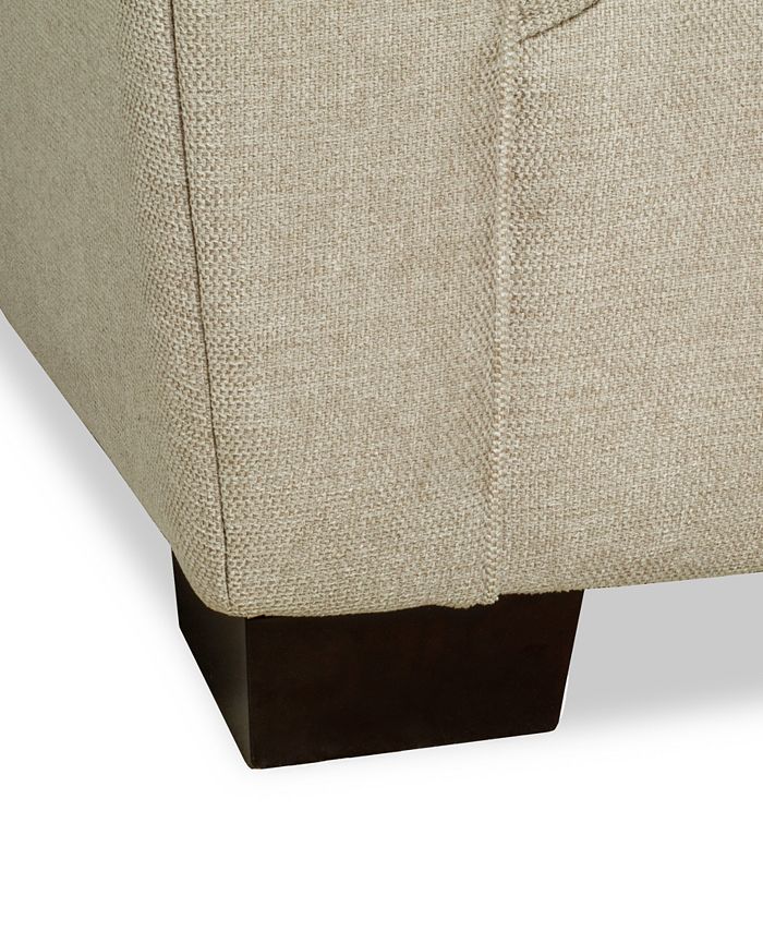 Furniture Jordani 91" Fabric Sofa with Reversible Chaise, Created for