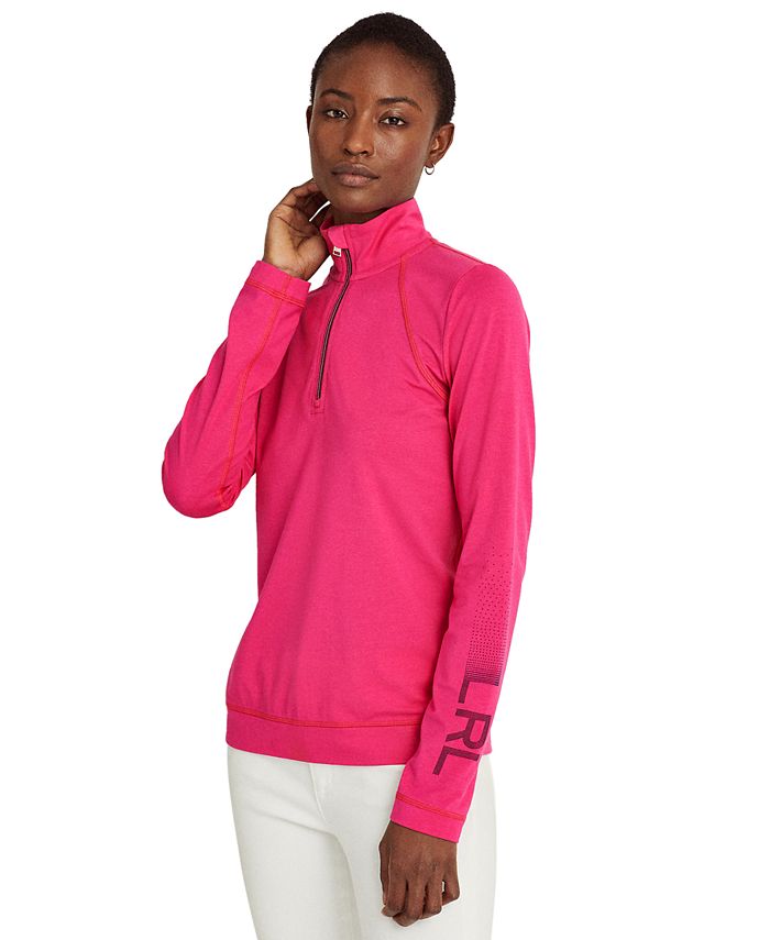 Lauren Ralph Lauren Petite QuarterZip Long Sleeve Top Macy's