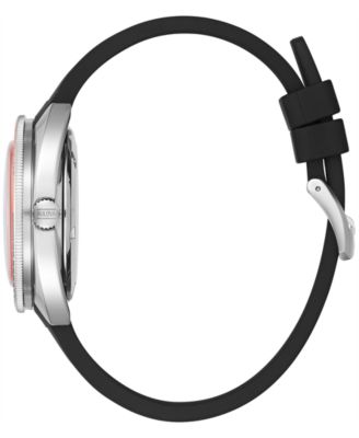 Men's Automatic Oceanographer GMT Black Polyurethane Strap Watch 41mm