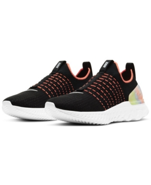 Nike Women's Epic Phantom React Flyknit 2 Running Sneakers From Finish Line In Black, Multicolor