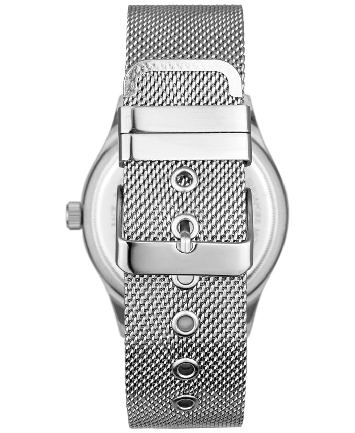 rotary men's stainless steel mesh bracelet pilot style watch