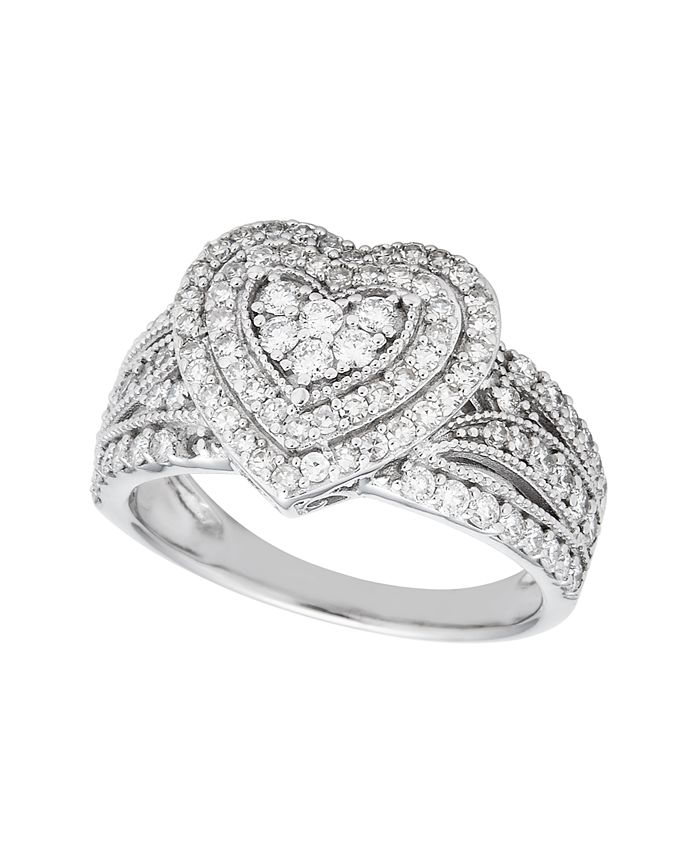 Macy's heart top rings