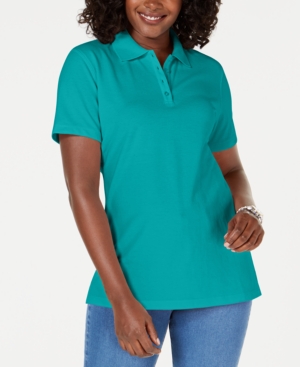 Karen Scott Petite Cotton Polo Shirt Created for Macy's
