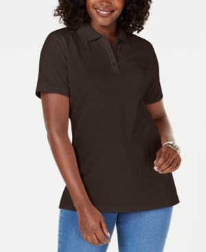 Karen Scott Petite Cotton Polo Shirt Created for Macy's