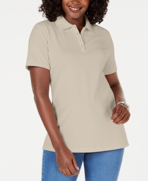 Karen Scott Petite Cotton Polo Shirt Created for Macy's