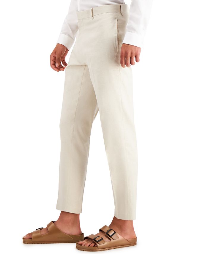 I.N.C. International Concepts Men's Slim-Fit Linen Blend Suit Pants ...
