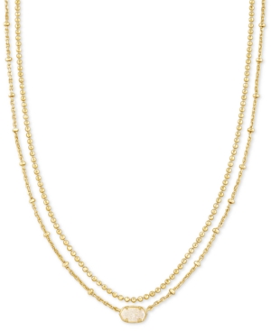 Kendra Scott GOLD-TONE EMILIE TWO-ROW STRAND NECKLACE, 15-1/2" + 3" EXTENDER