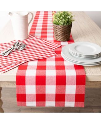 Reversible Gingham - Buffalo Check Table Runner, 14" x 108"