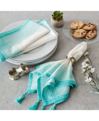Variegated Stripe with Tassel Napkin, Set of 6