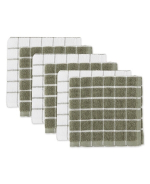 Design Import Combo Windowpane Dishcloth Set of 6