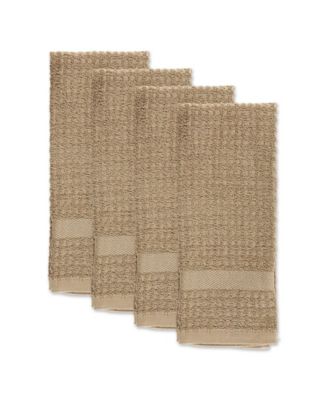 Solid Waffle Terry Dishtowel, Set of 4