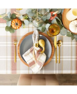 Thanksgiving Cozy Picnic, Plaid Tablecloth, 52" x 52"
