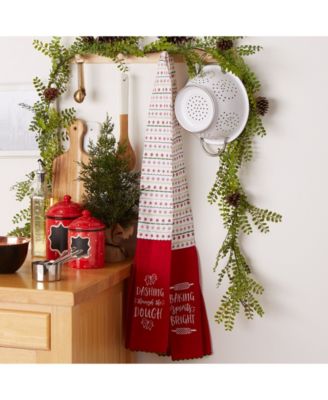 Kitchen Towel Holiday Baking Kitchen Scarf, 4" x 70"