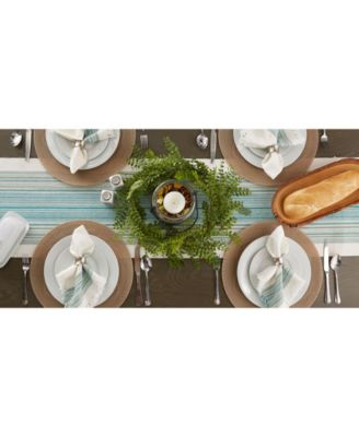 Striped Fringed Table Runner, 14" x 72"