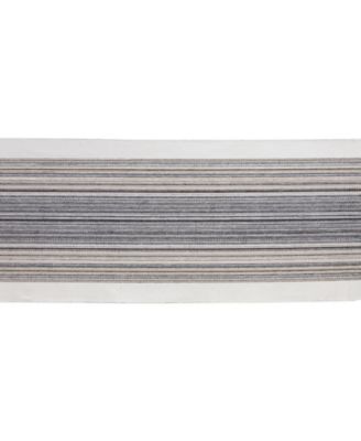 Striped Fringed Table Runner, 14" x 108"