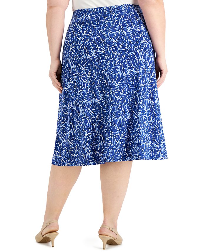 Kasper Plus Size Printed Midi Skirt & Reviews - Skirts - Women - Macy's