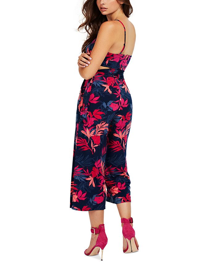 GUESS Printed SideCutout Sleeveless Jumpsuit Macy's