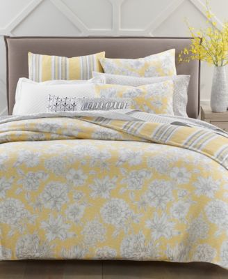 Charter Club Damask Designs Outline Botanical Reversiblecomforter Sets Created For Macys Bedding