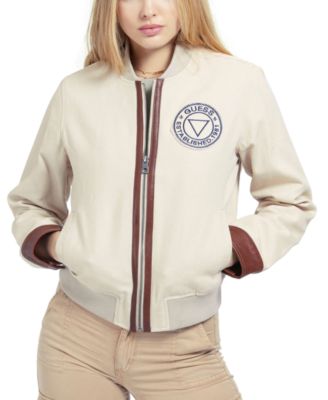 guess leather bomber jacket women