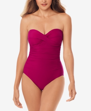 Shop Miraclesuit Rock Solid Madrid One Piece Swimsuit In Framroise Pink