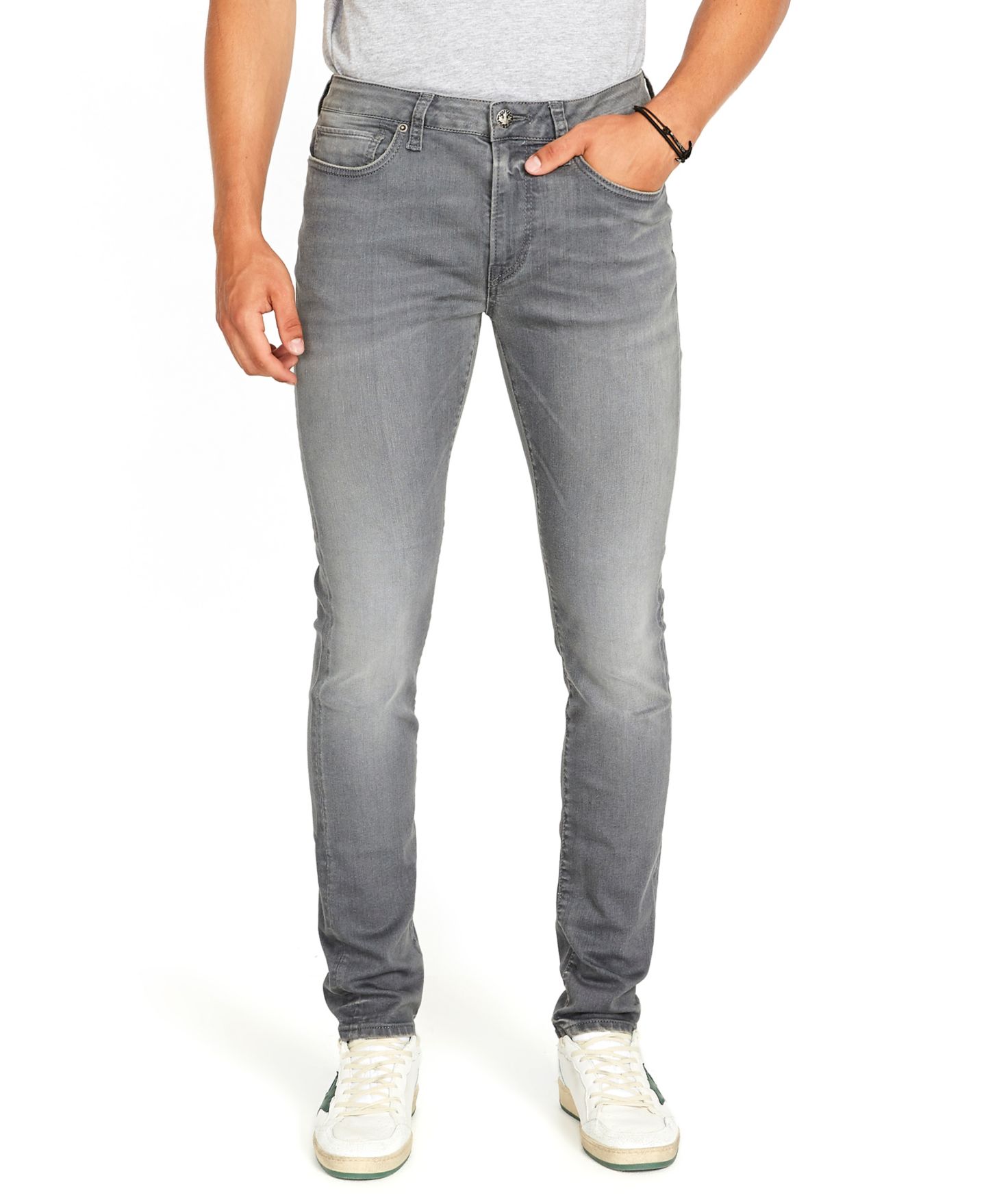 Мужские джинсы Buffalo David Bitton Skinny Max Stretch, цвет: Серый — фото 1