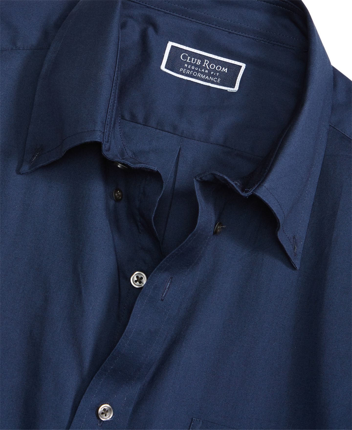 Мужская рубашка Club Room Regular Fit Pinpoint Dress Shirt, цвет: Глубокий океанский — фото 3