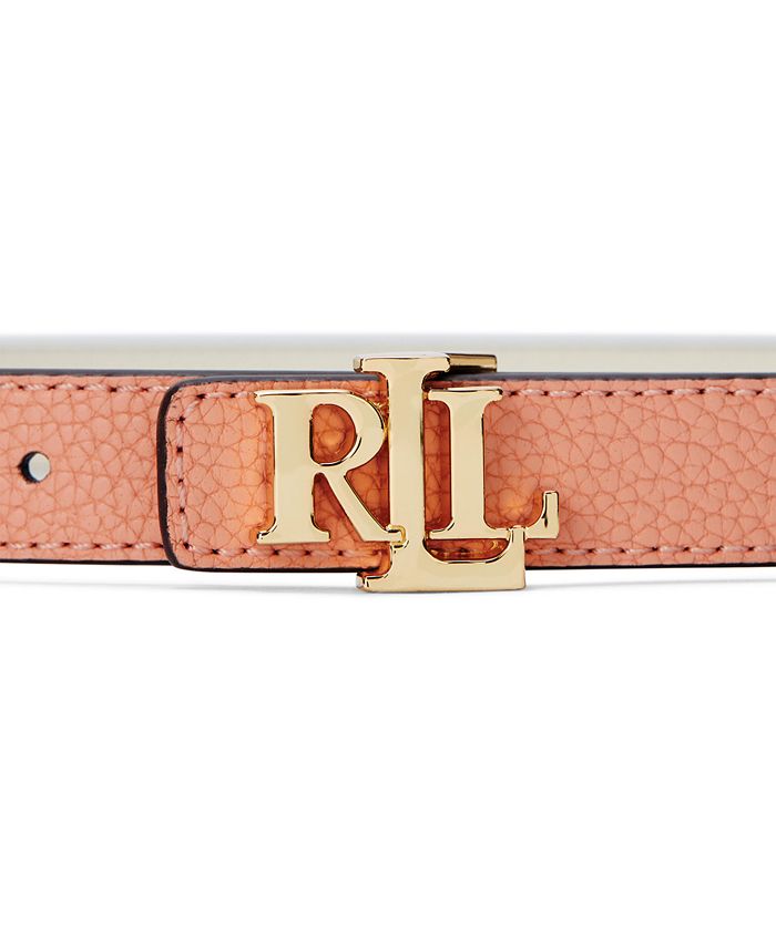 Lauren Ralph Lauren Reversible LogoBuckle Leather Belt Macy's