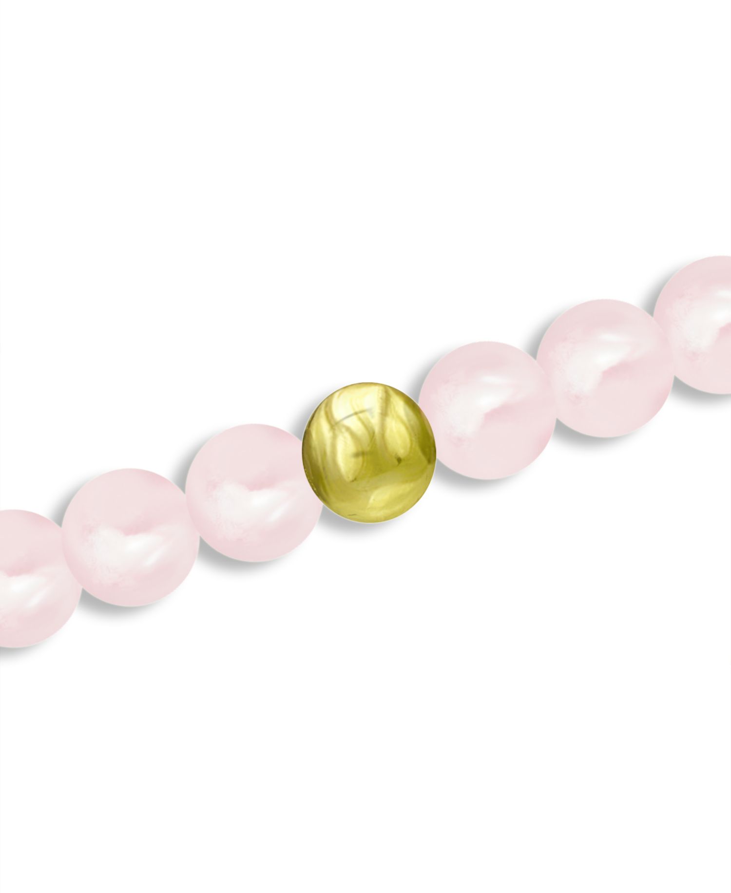 Genuine Stone Bead Stretch Bracelet with Silver Plate or Gold Plate Bead Accent