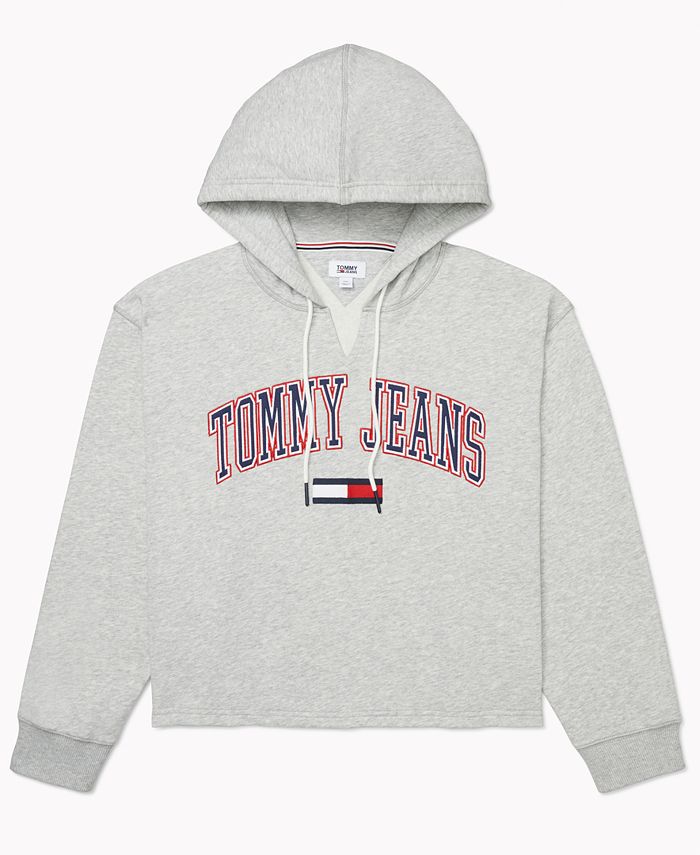 Tommy Hilfiger Women's Logo Hoodie with Extended Opening - Macy's