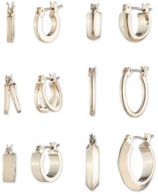 Gold-Tone 6-Pc. Set Assorted Hoop Earrings